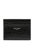 Saint Laurent crocodile-embossed leather cardholder (SP)