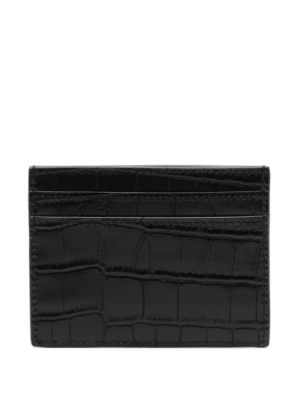 Saint Laurent crocodile-embossed leather cardholder (SP)