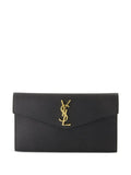 Saint Laurent medium Uptown logo-plaque clutch bag (SM)