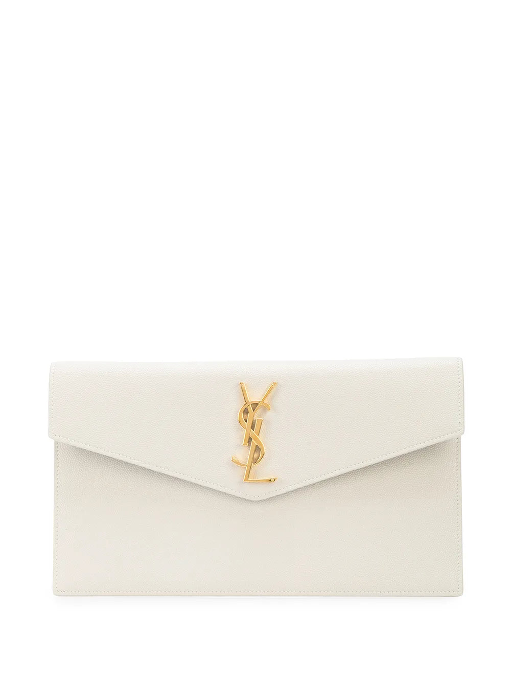 Saint Laurent medium Uptown logo-plaque clutch bag (SM)