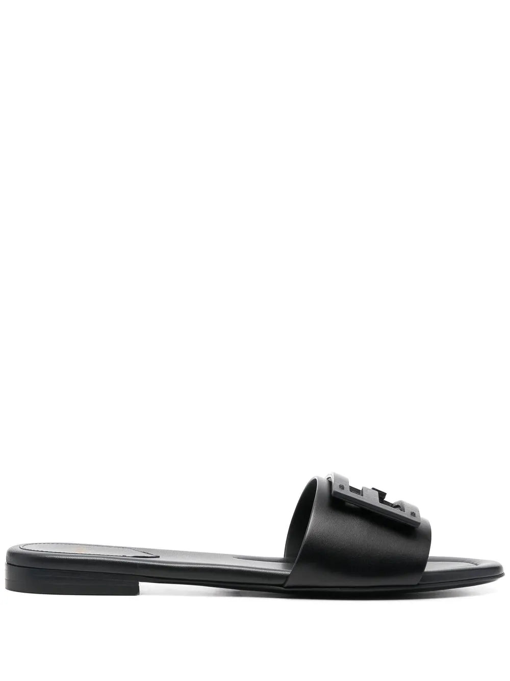 FENDI Baguette leather slides (SM)