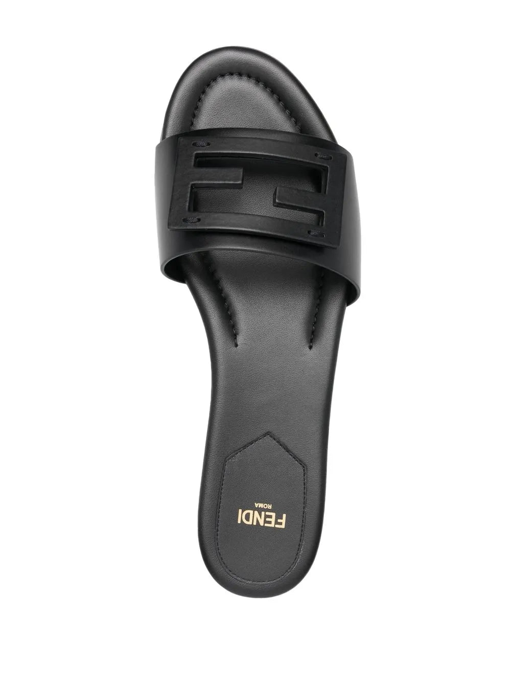 FENDI Baguette leather slides (SM)