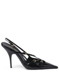 Miu Miu 105mm buckle embellished slingback heels (SM)