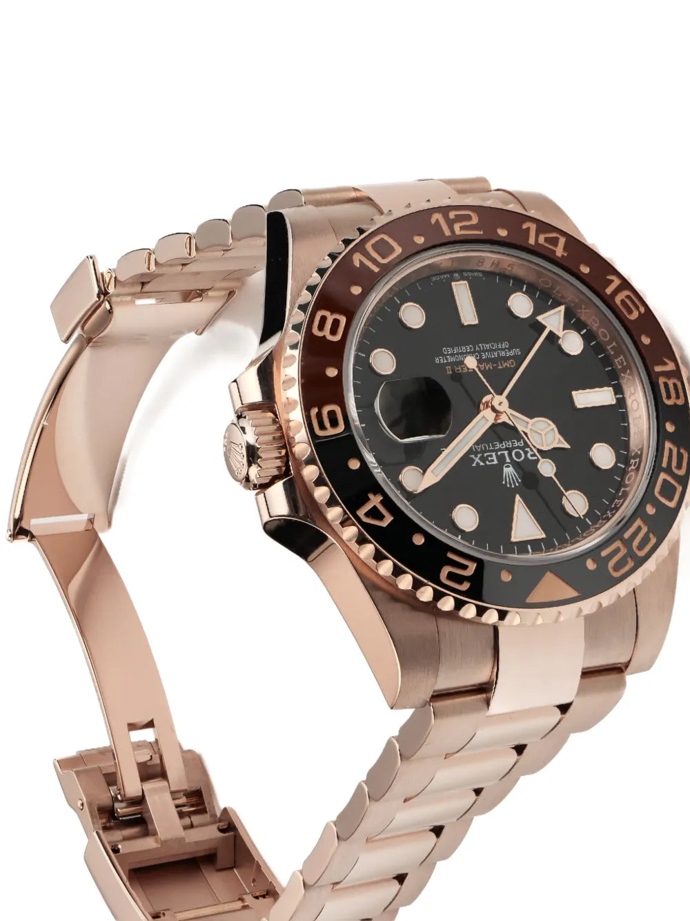 Rolex GMT-Master II Root Beer date window 40mm watch (SM)