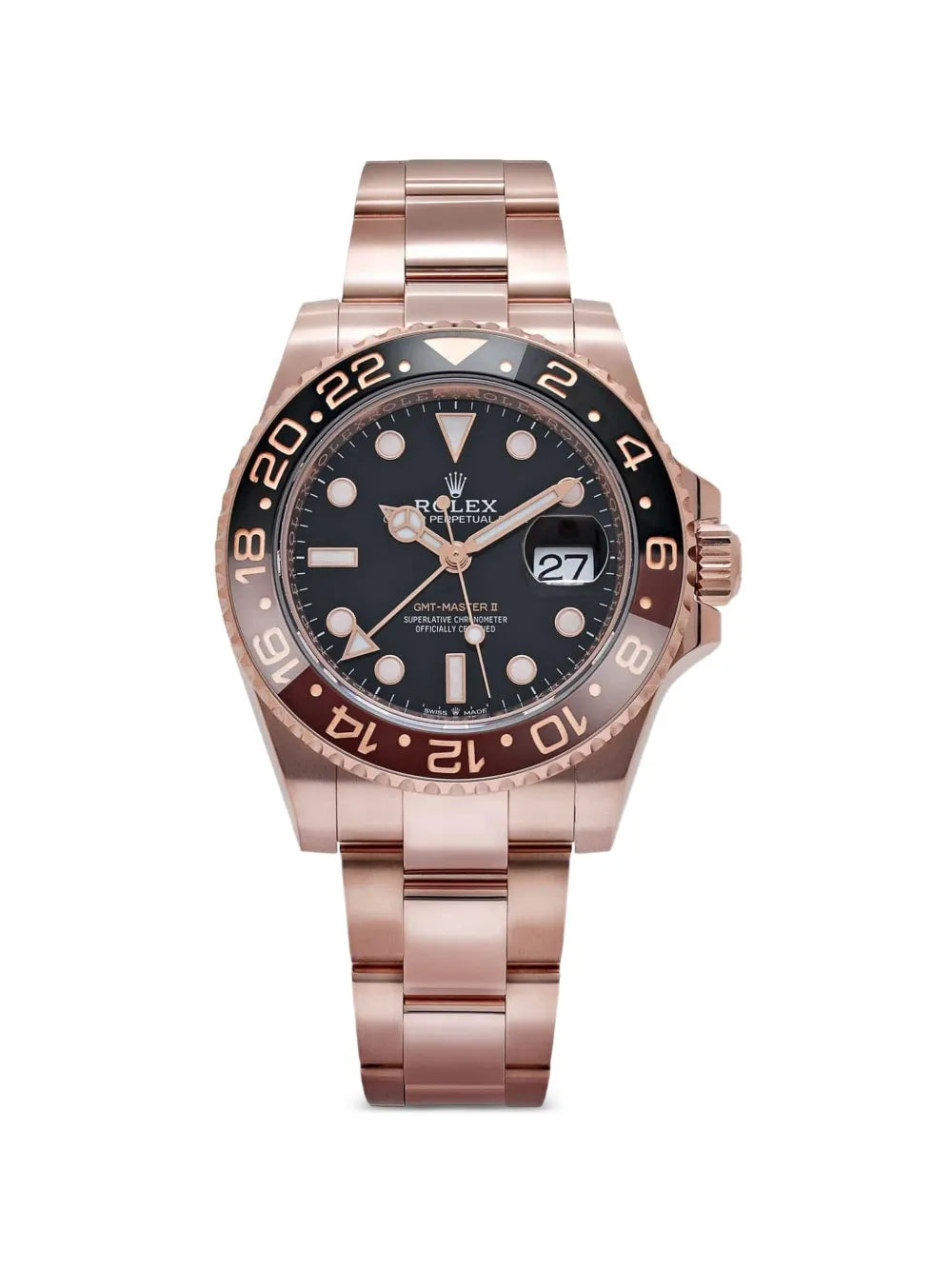 Rolex GMT-Master II Root Beer date window 40mm watch (SM)