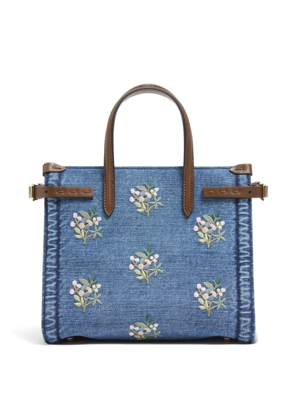 Velentino Antibes small, embroidered denim bag (SM)