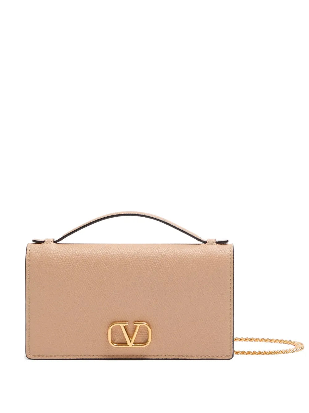 Valentino V Logo signature grainy calfskin wallet bag (SM)